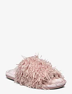 Indoor slippers feather - LIGHT DUSTY PINK