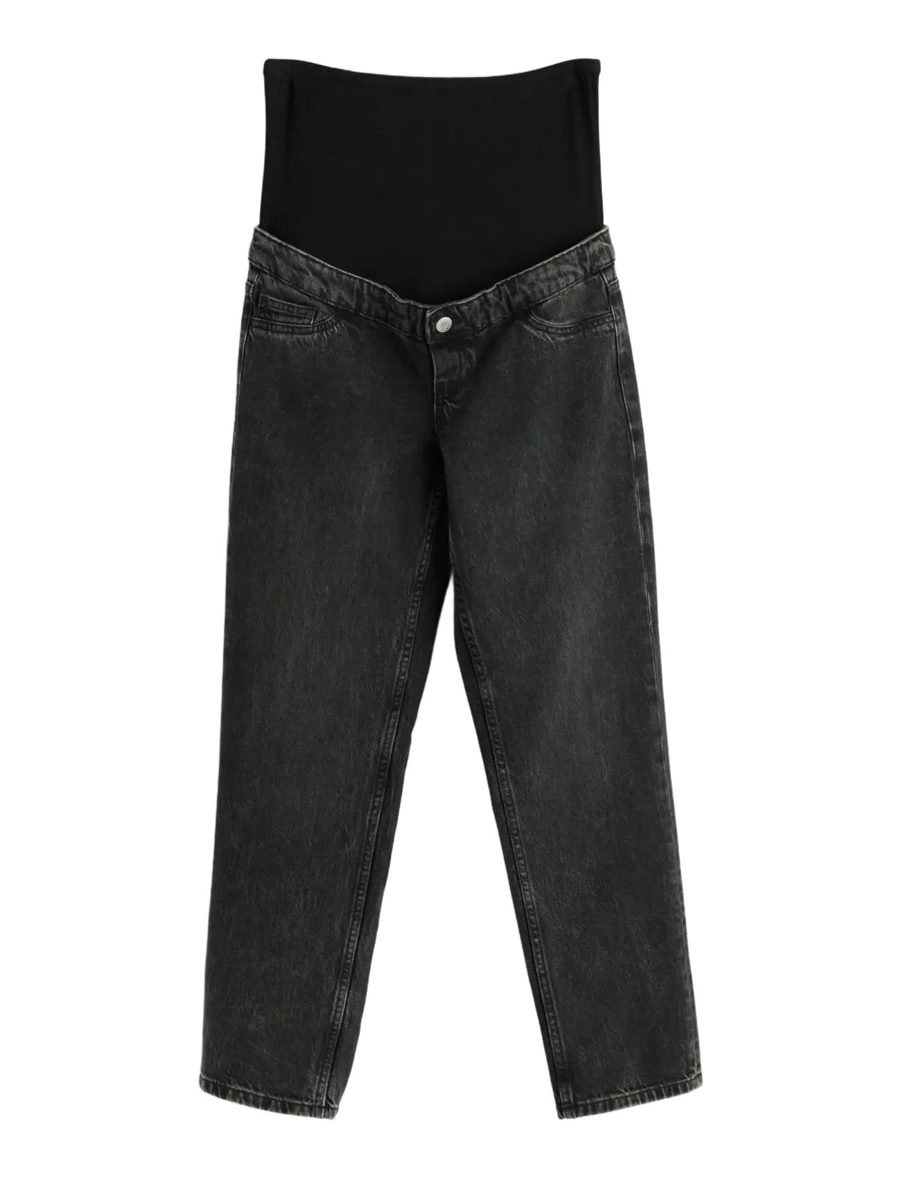 LINDEX Mom Straight Nea Cropped Maternity Jeans Schwarz - 36 - Damen