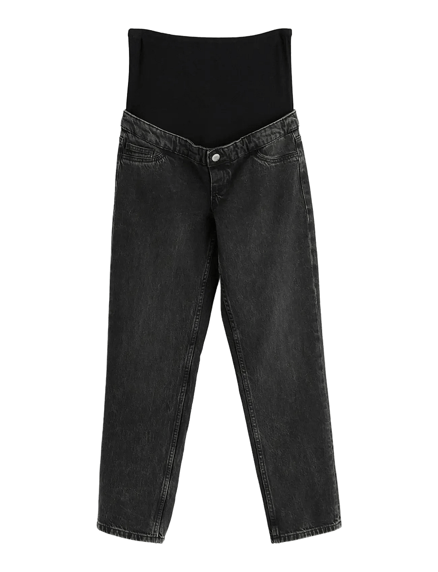 Lindex - MOM STRAIGHT Nea cropped maternity jeans - broeken - black - 1