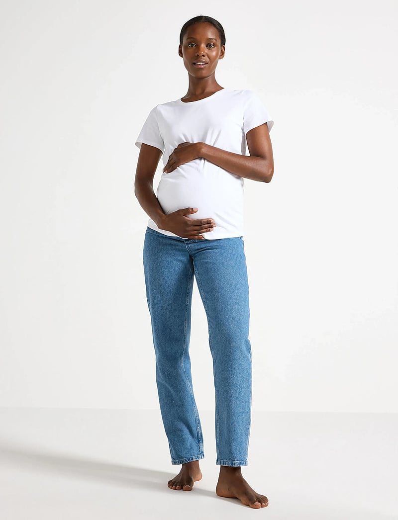 Lindex - Trousers denim MOM Nea retro b - bottoms - light denim - 0