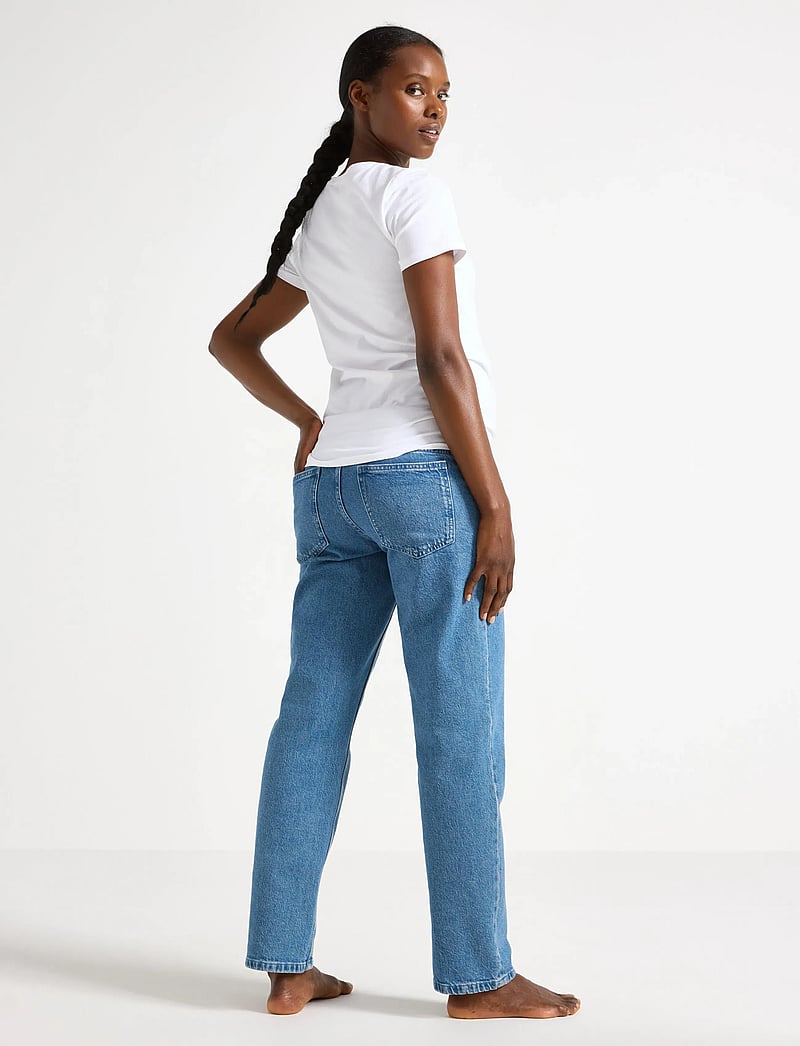 Lindex - Trousers denim MOM Nea retro b - bottoms - light denim - 3