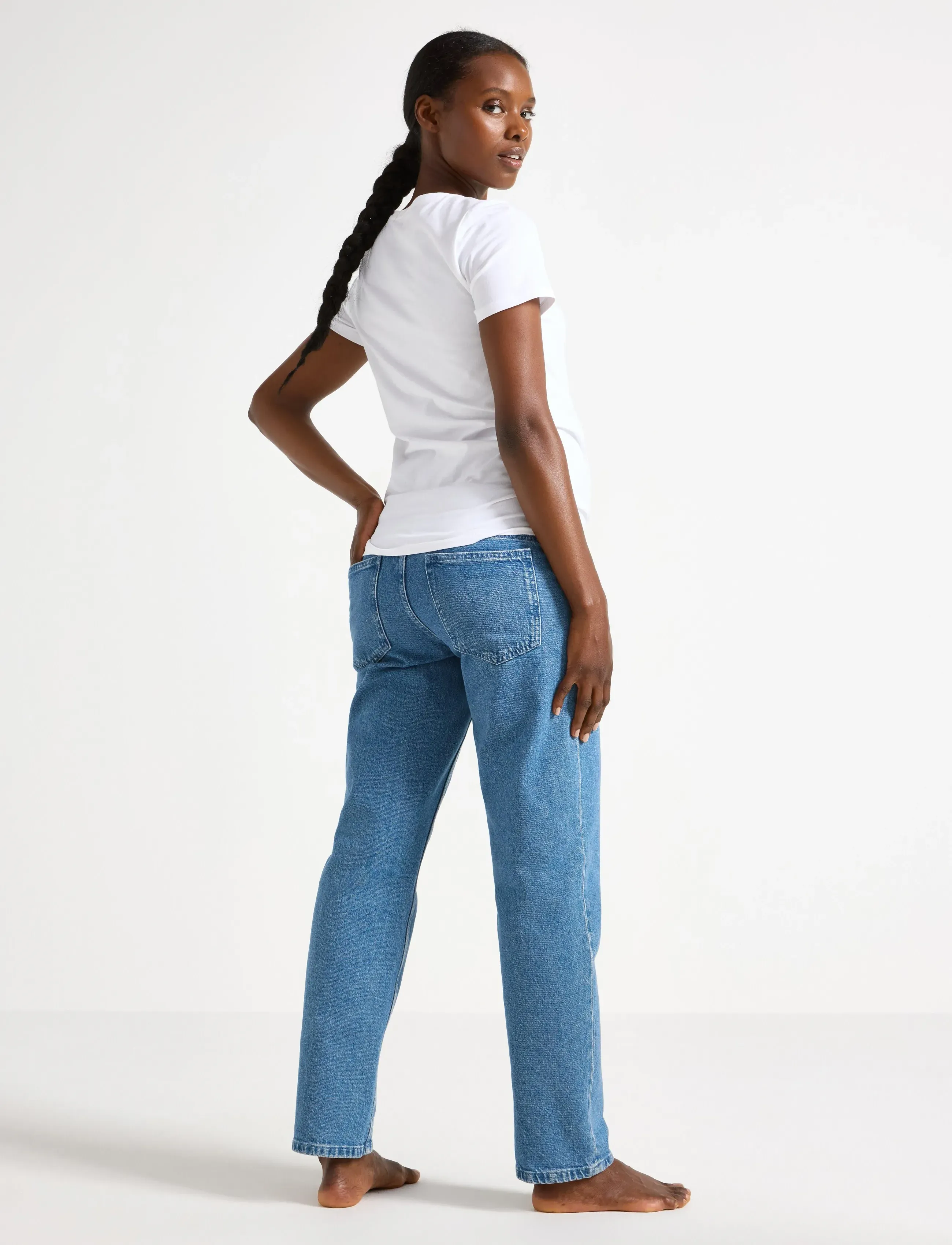 Lindex - MOM STRAIGHT Nea cropped maternity jeans - underdele - light denim - 3