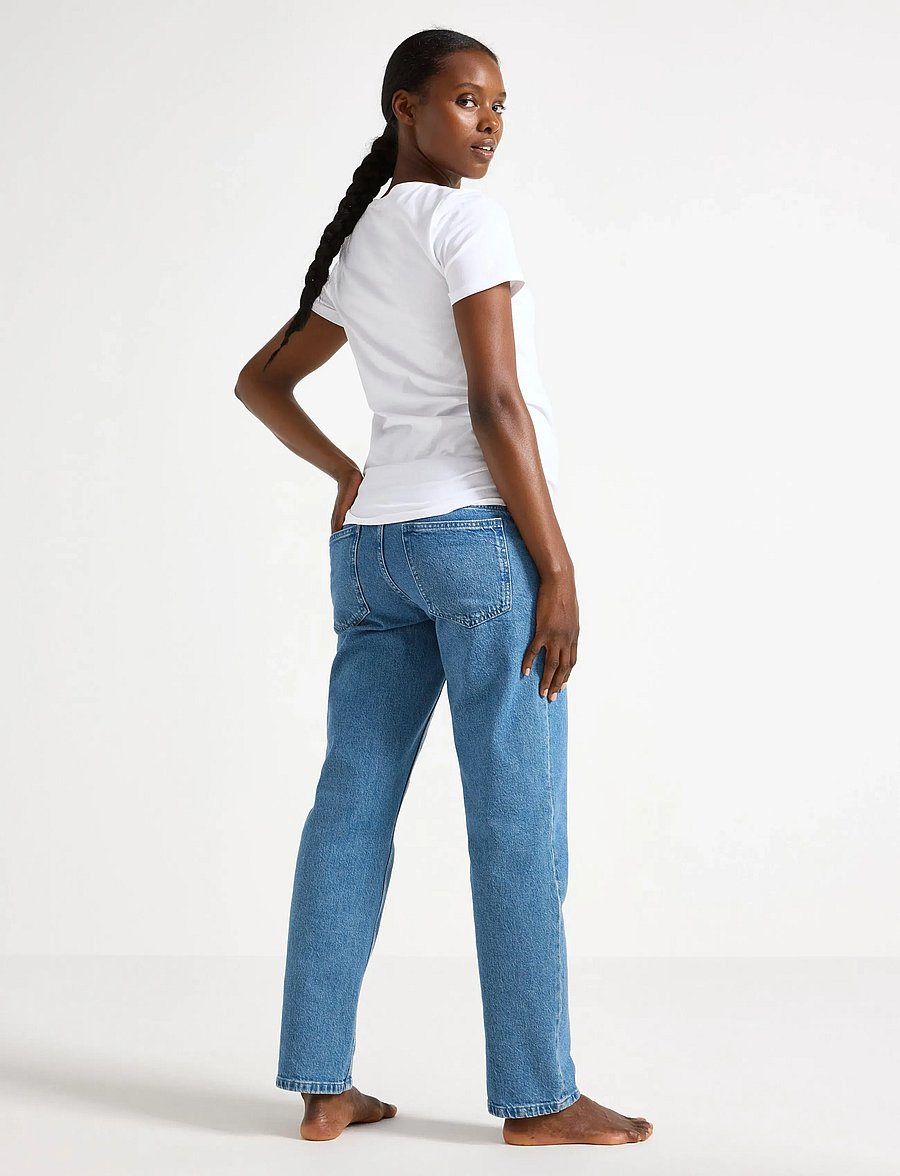 Lindex - MOM STRAIGHT Nea cropped maternity jeans - hosen - light denim - 3