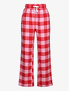 Pajama trousers checked flanne - LIGHT PINK