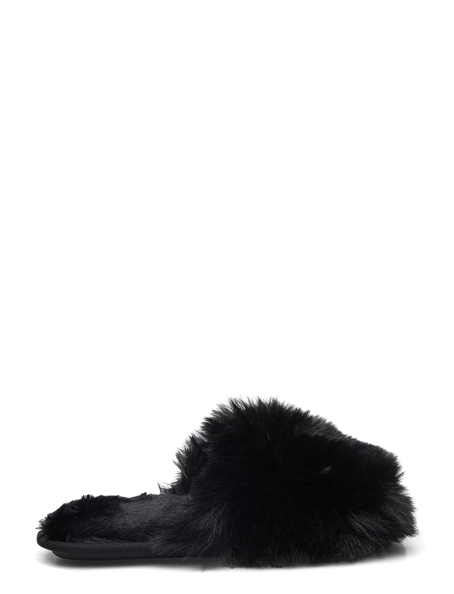 Lindex - Slippers in faux fur - modetrends - black - 1