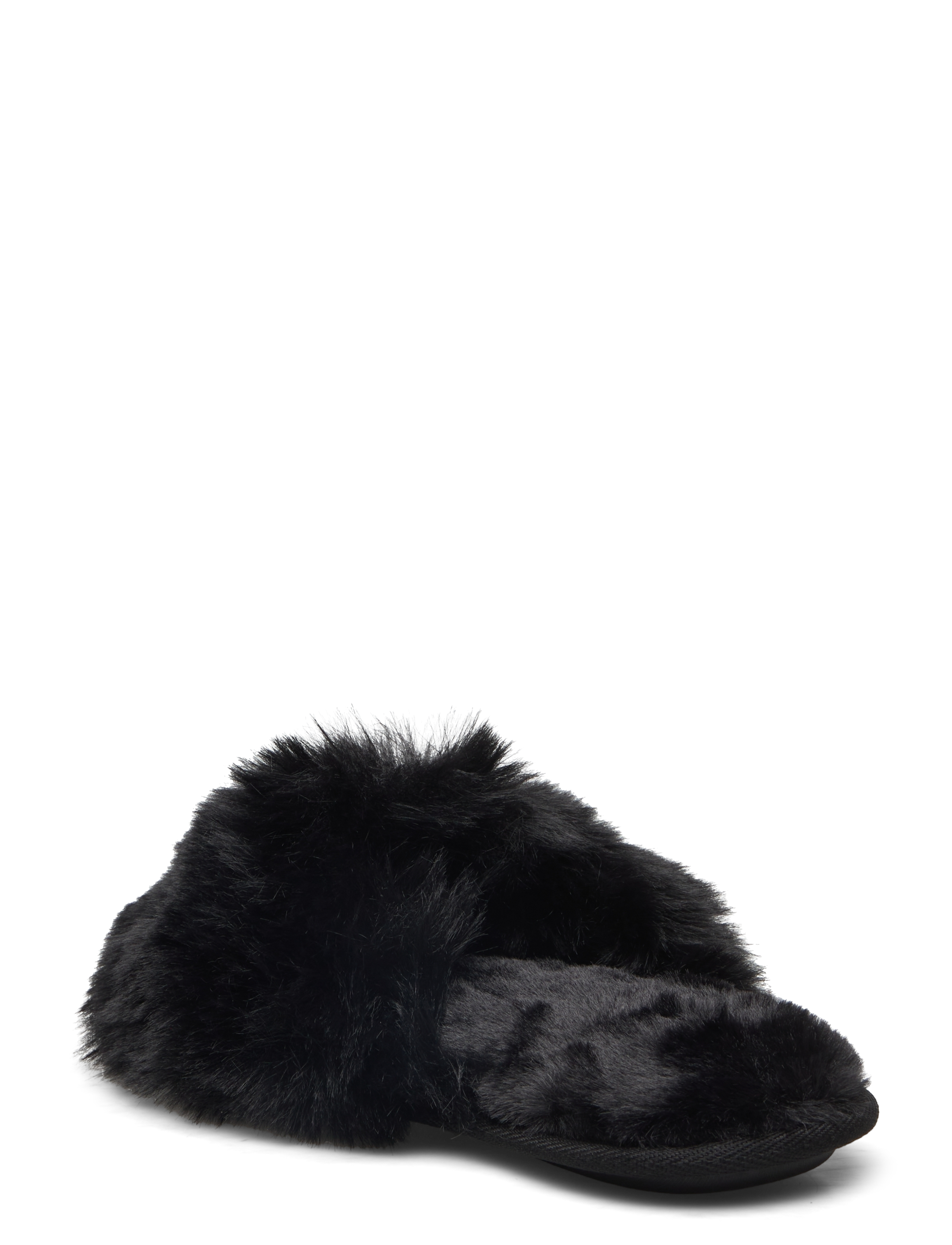 Lindex - Slippers in faux fur - black - 2
