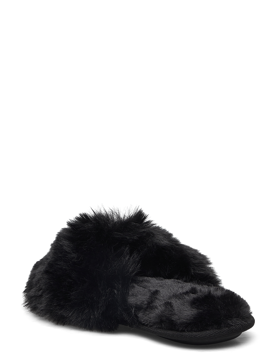 Lindex - Slippers in faux fur - modetrends - black - 2