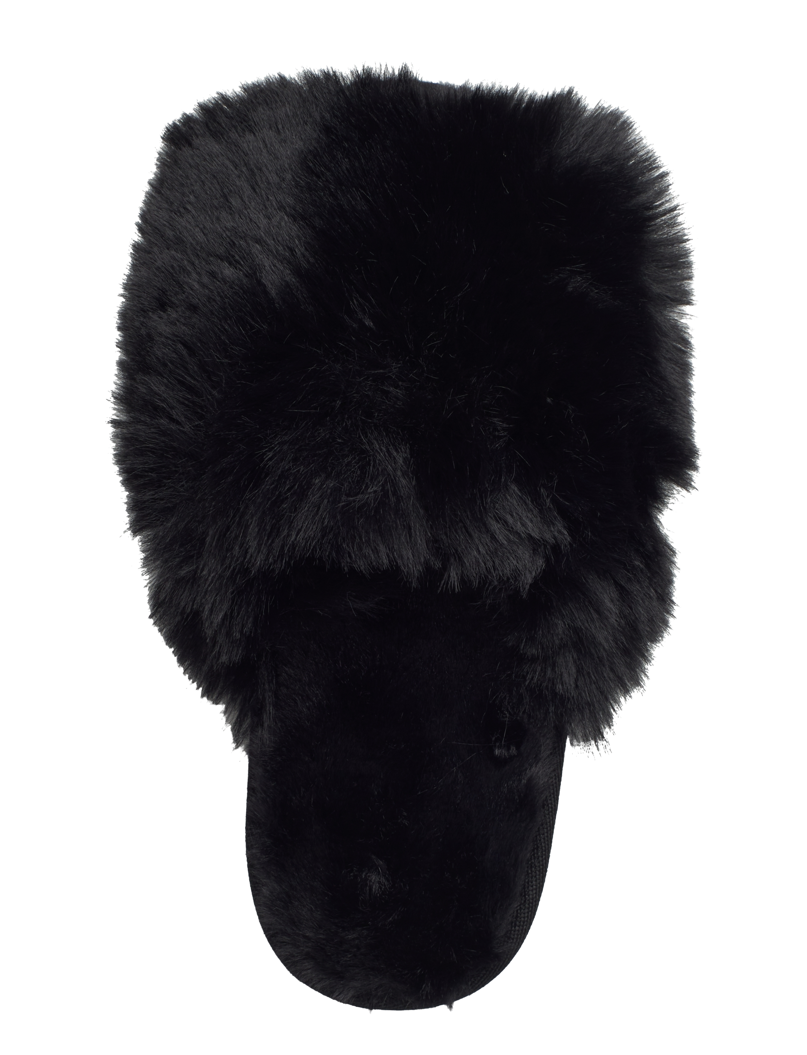 Lindex - Slippers in faux fur - black - 3
