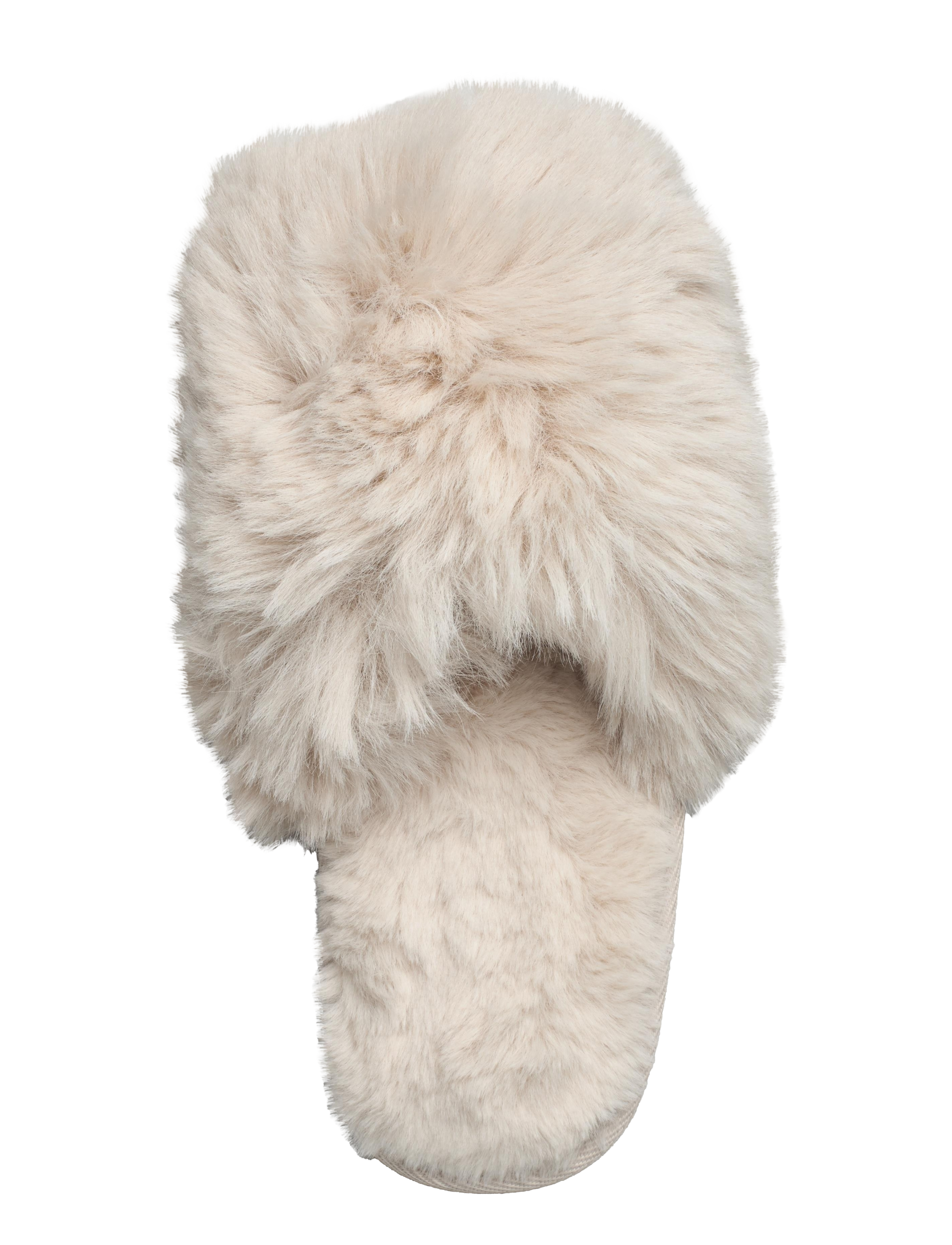 Lindex - Slippers in faux fur - light beige - 3