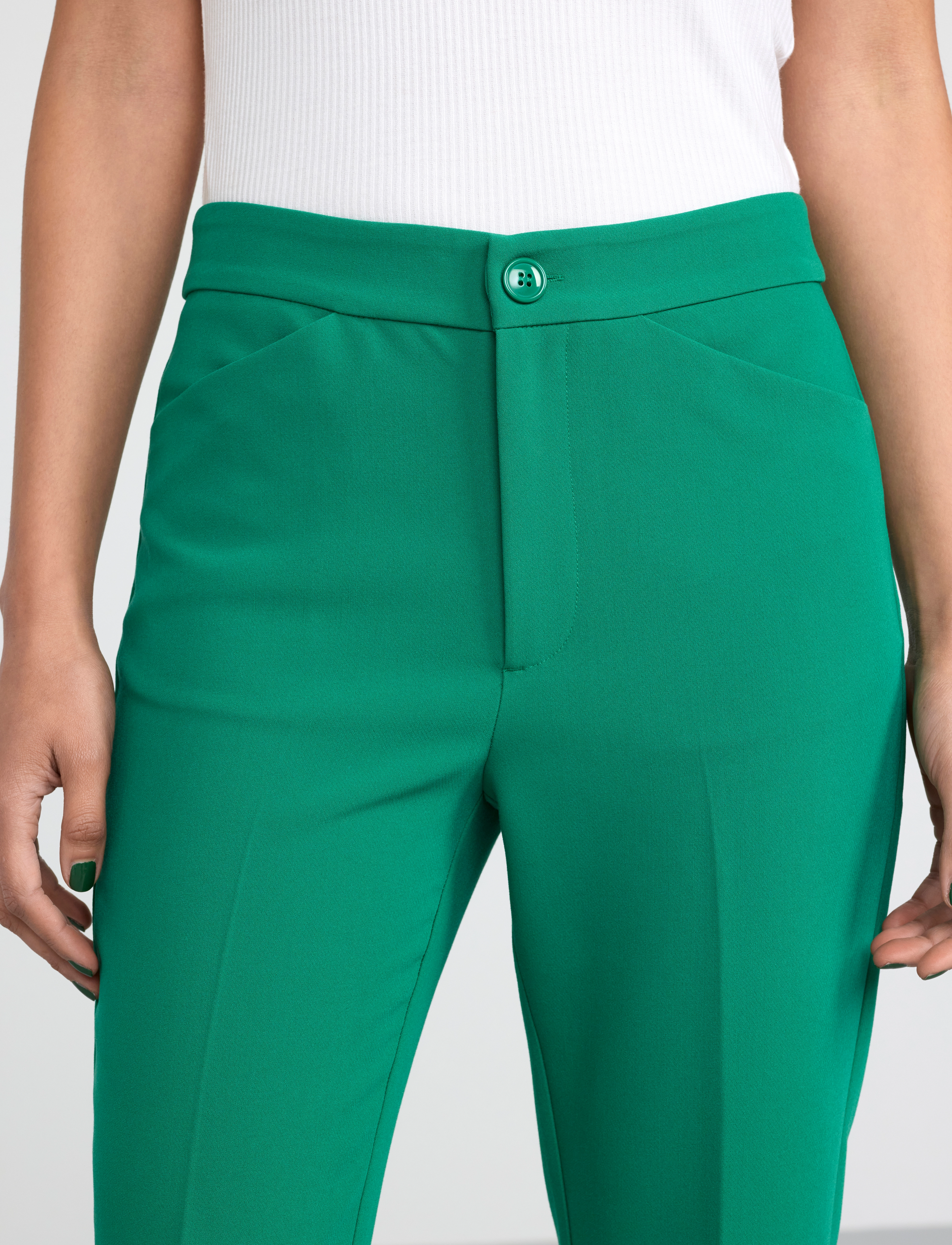 Lindex - Trousers Disa kick flare - culottes - dark green - 5