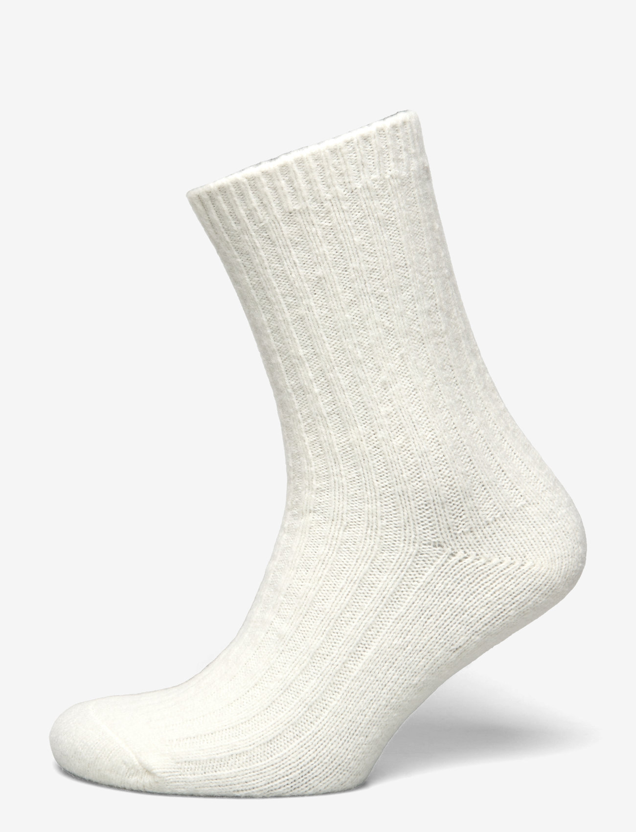 Lindex - sock heavy wool rib - almindelige strømper - light dusty white - 0