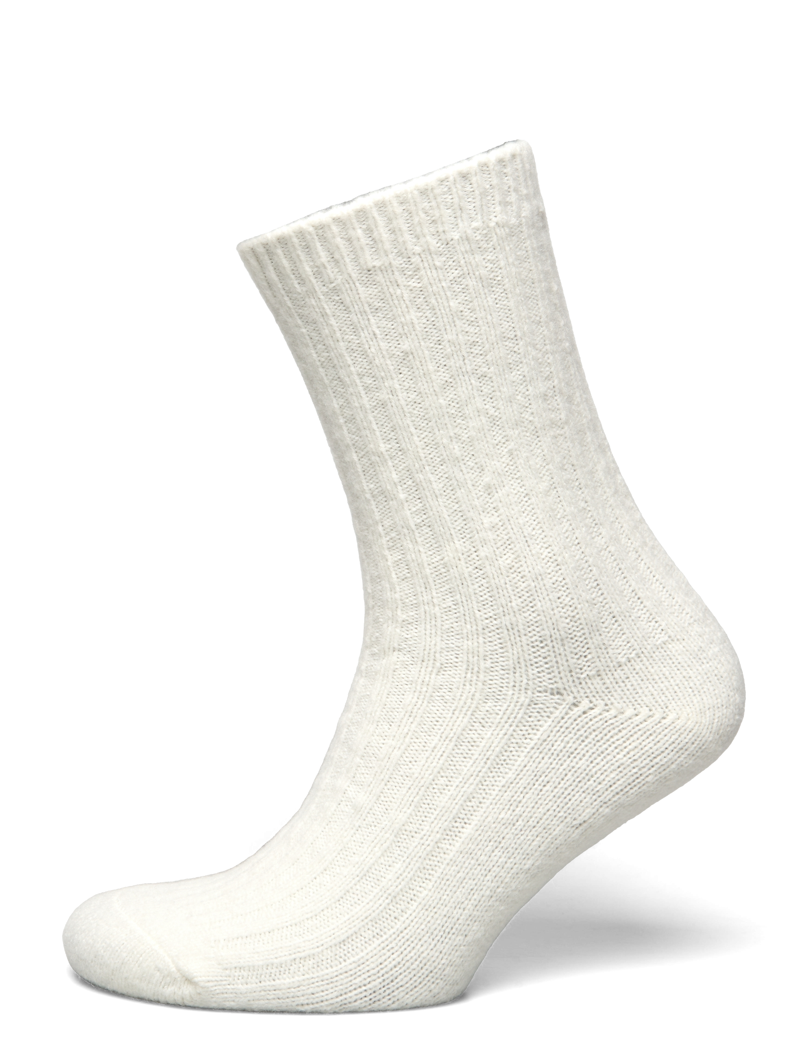 sock heavy wool rib - LIGHT DUSTY WHITE