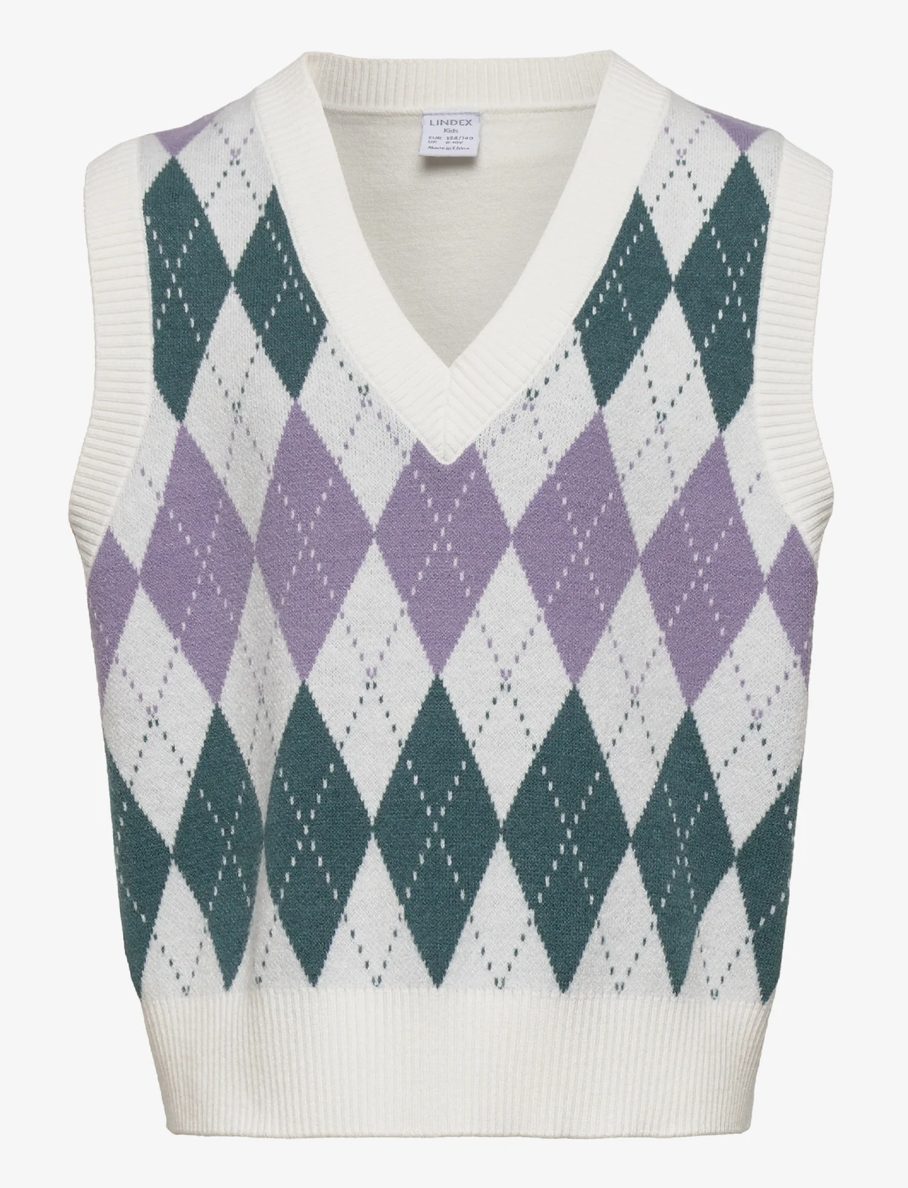 Lindex - Sweater vest argyle - mažiausios kainos - light beige - 0