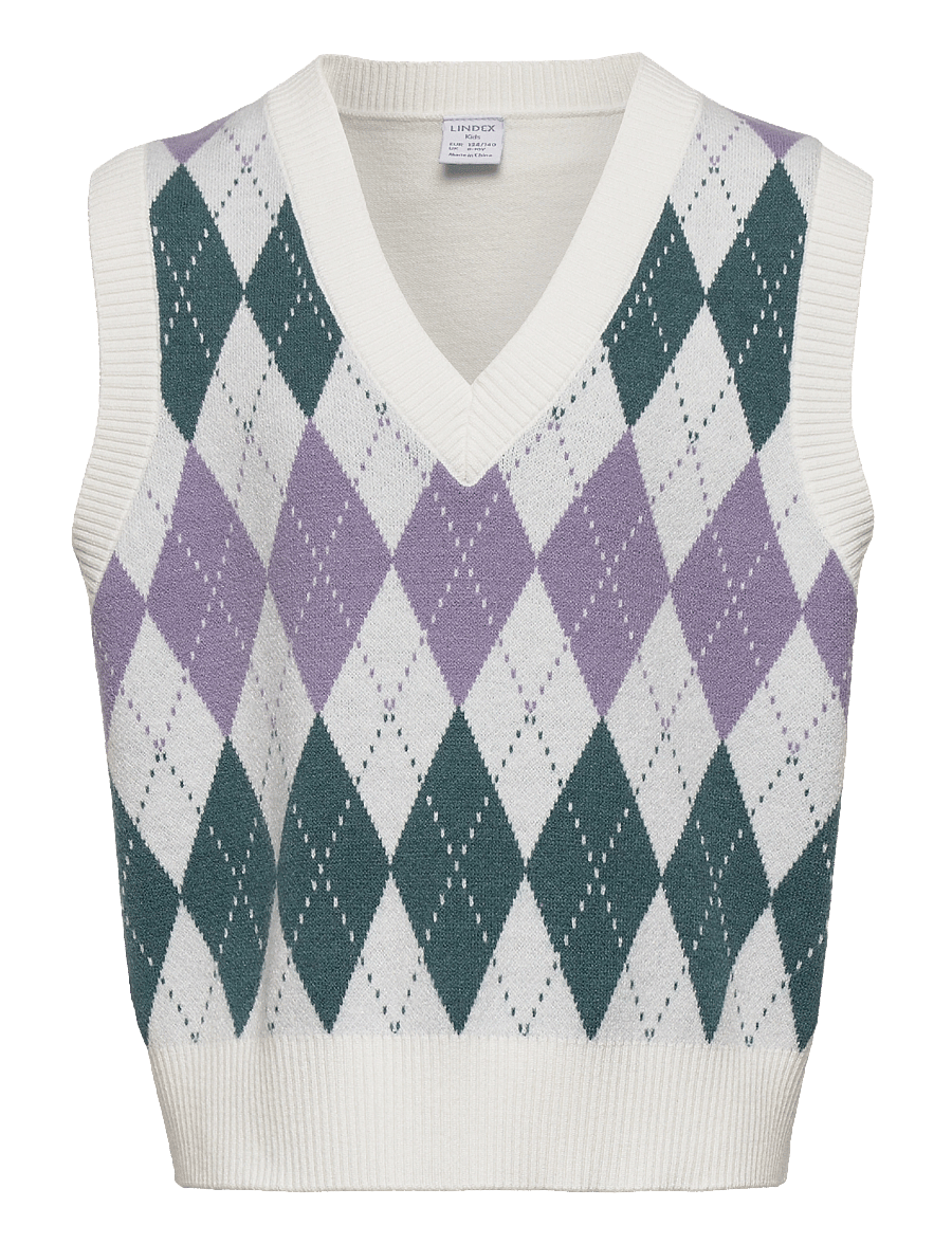 Lindex - Sweater vest argyle - zemākās cenas - light beige - 1