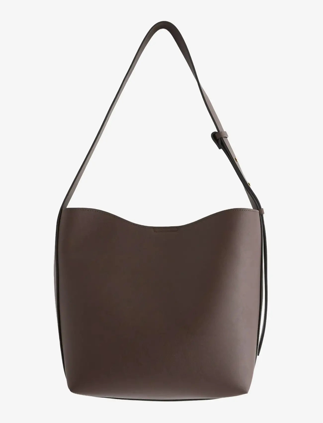 Lindex - Stor skuldertaske - dark brown - 0