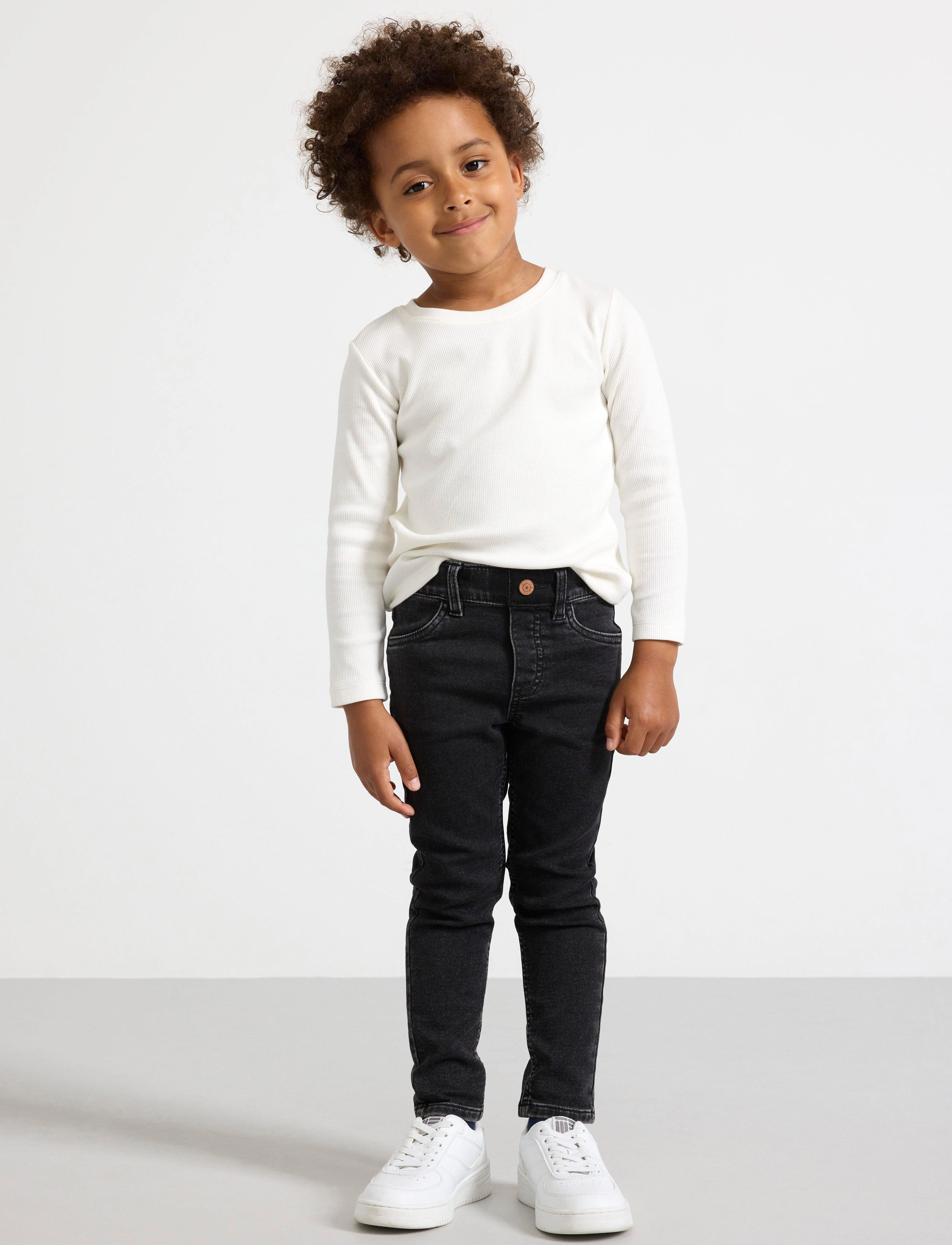 Lindex Trousers Denim Sam Black - Underdele - BLACK / black