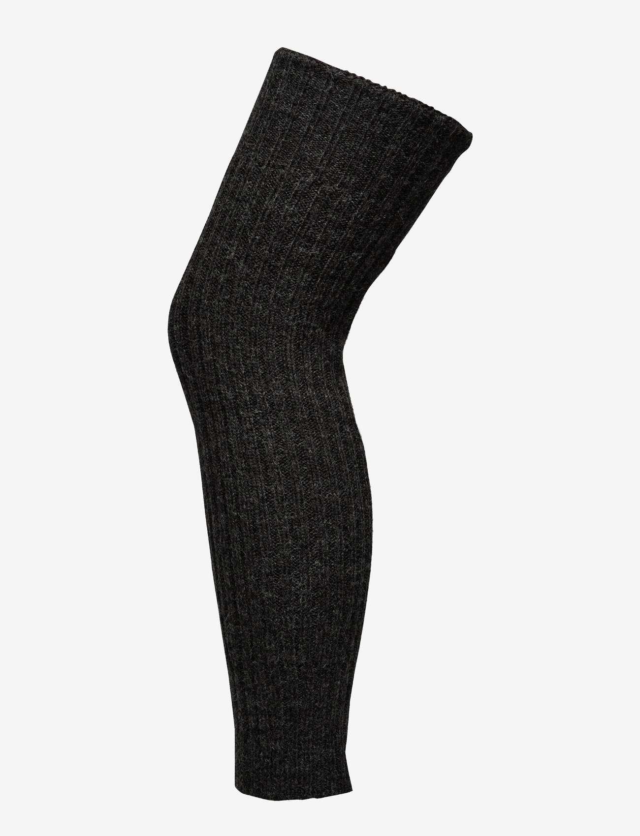 Lindex - Legwarmer rib wool blend - põlvikud - offblack melange - 0