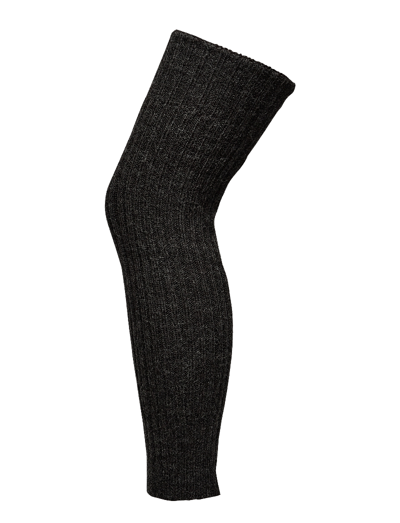 Lindex - Legwarmer rib wool blend - põlvikud - offblack melange - 0
