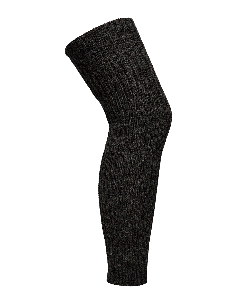 Lindex - Legwarmer rib wool blend - põlvikud - offblack melange - 1