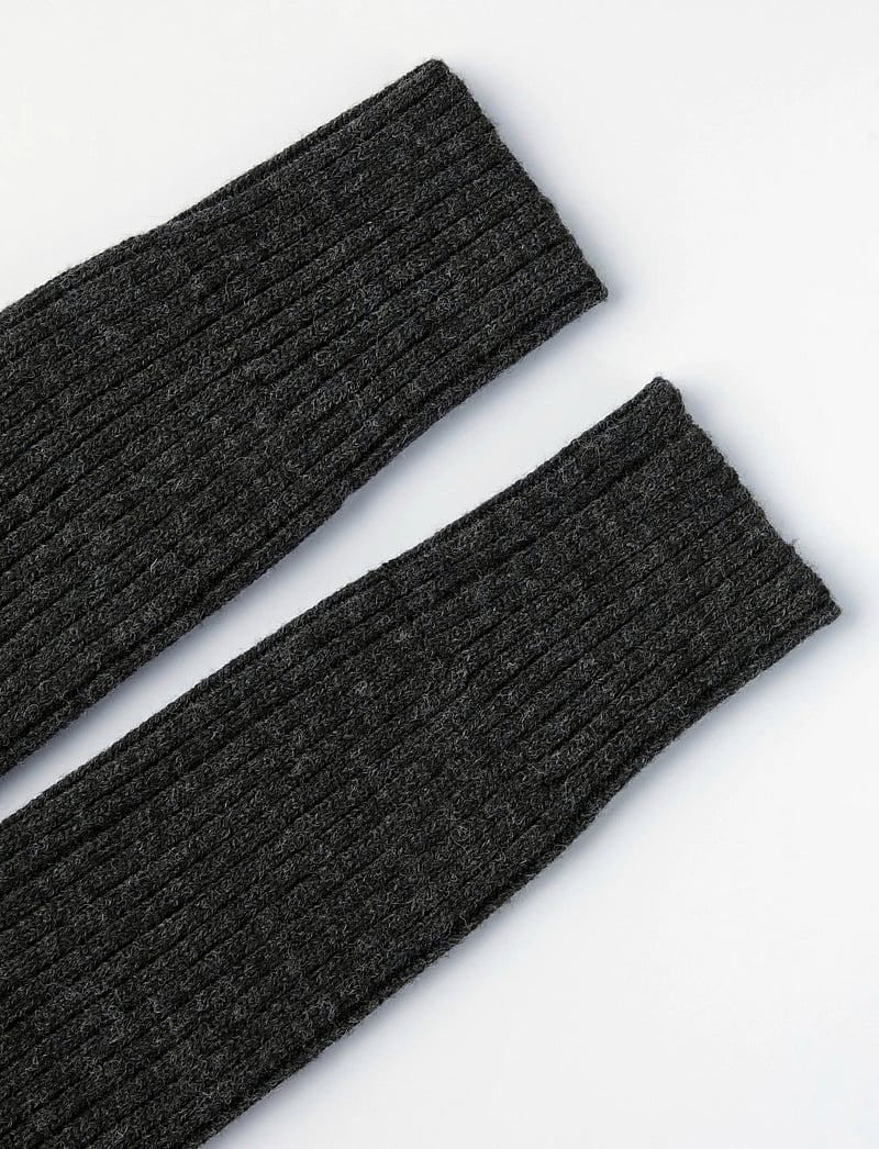 Lindex - Legwarmer rib wool blend - põlvikud - offblack melange - 3
