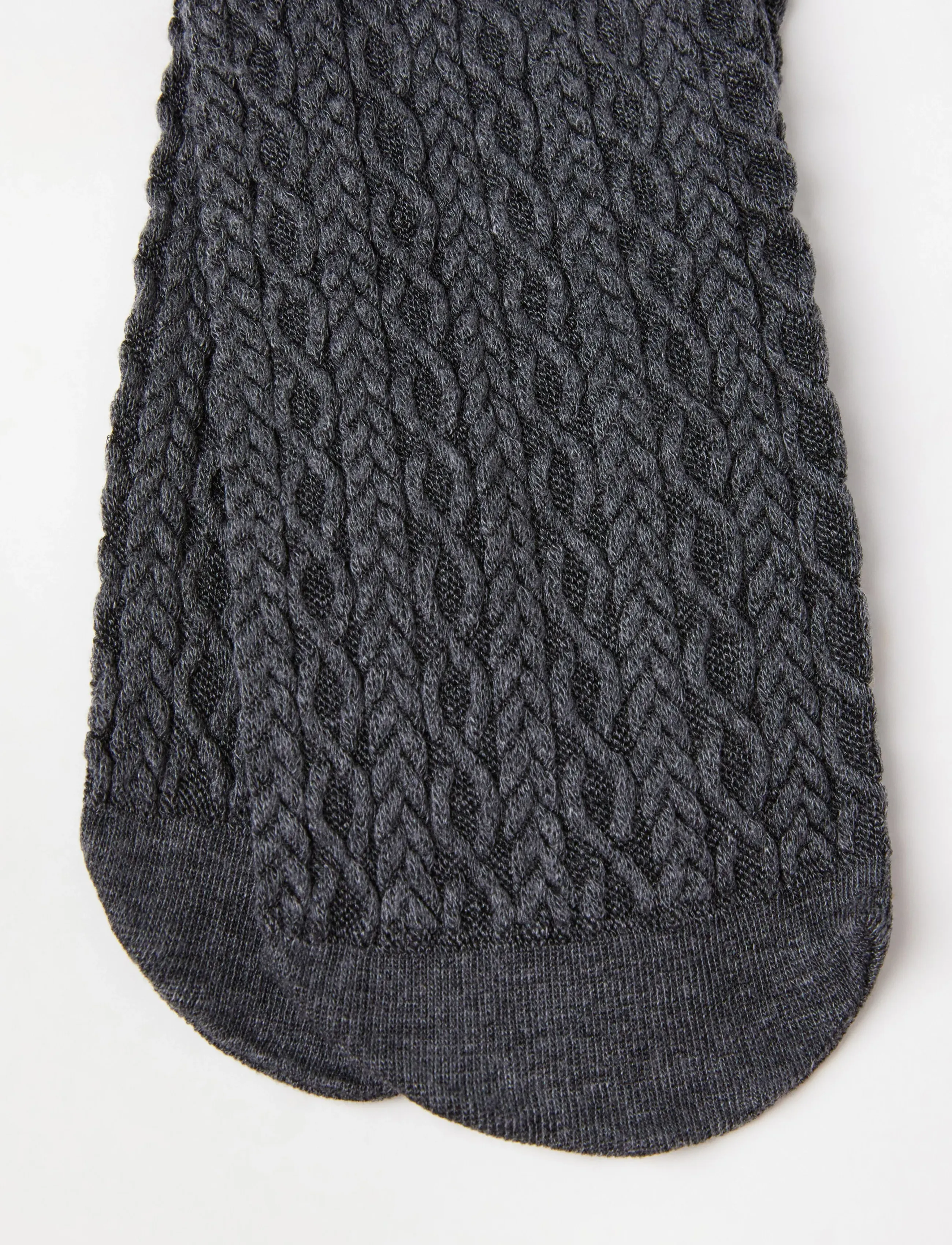 Lindex - Tights small cable - grey melange - 4