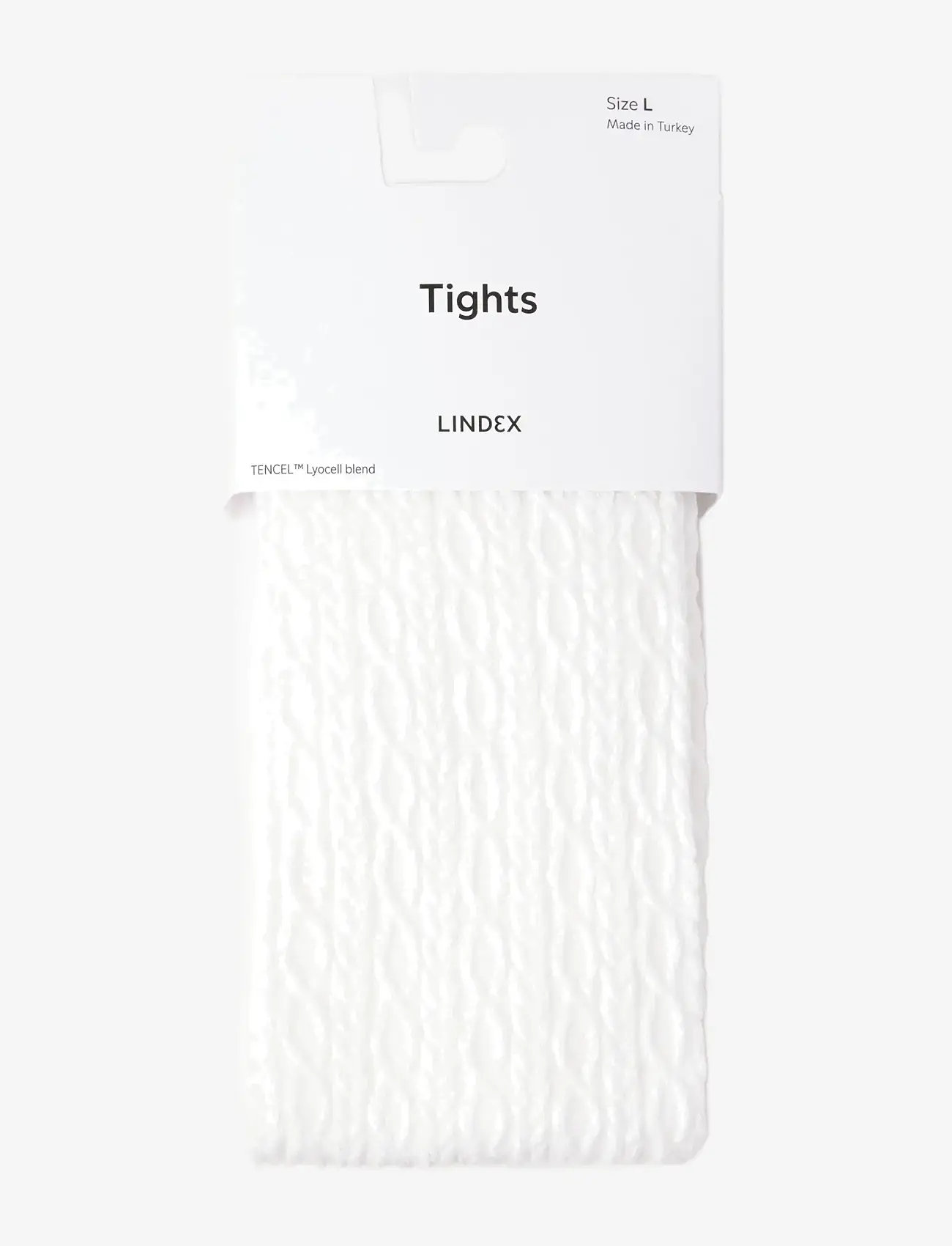 Lindex - Tights small cable - light dusty white - 1