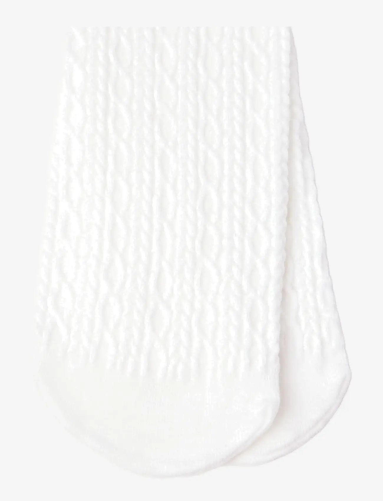 Lindex - Tights small cable - light dusty white - 2