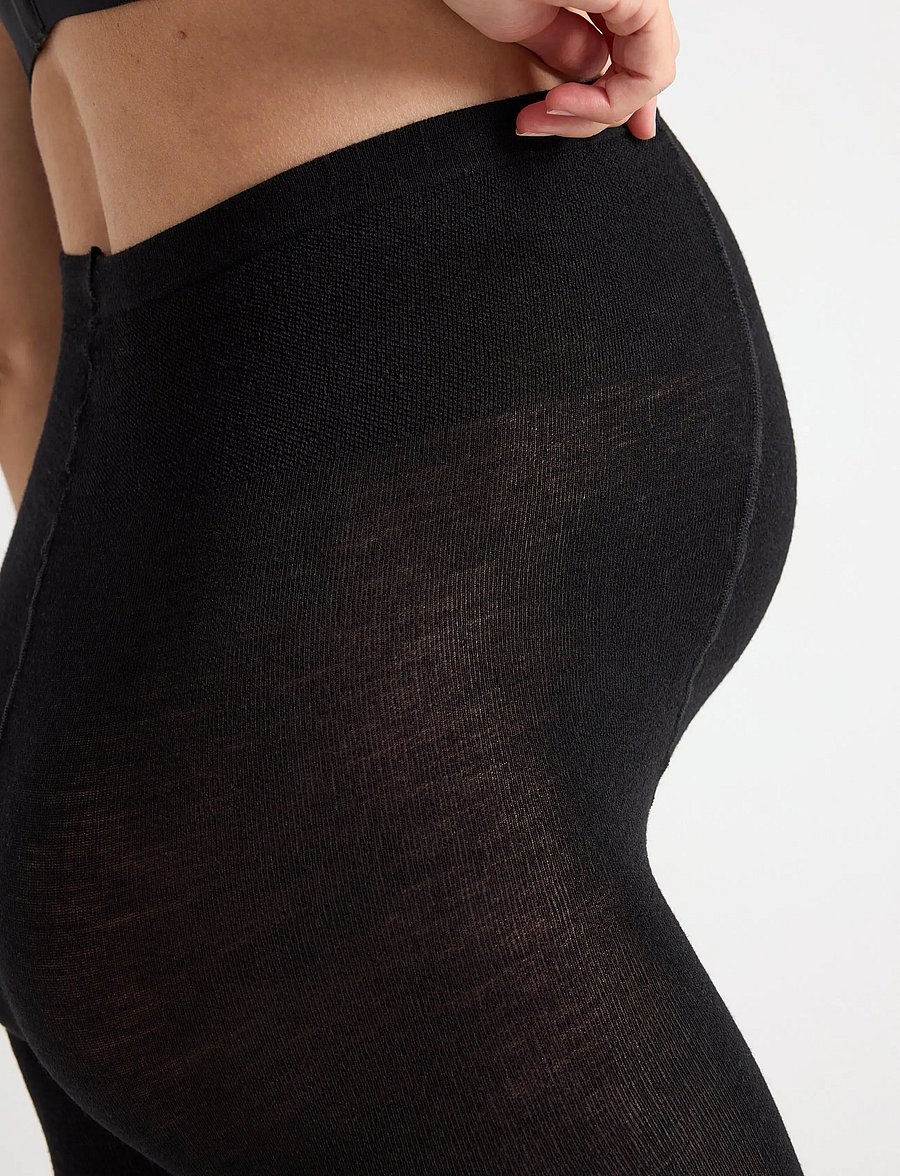 Lindex - MOM Merino wool blend tights - sukkpüksid - black - 3