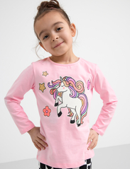 Lindex - Top unicorn print - long-sleeved t-shirts - light pink - 3