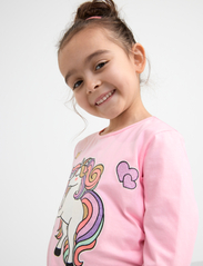 Lindex - Top unicorn print - long-sleeved t-shirts - light pink - 5