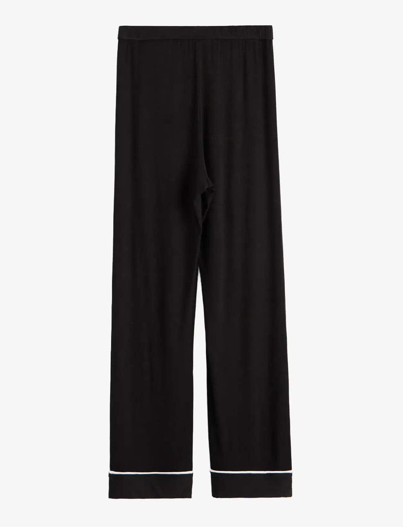 Lindex - Pyjama trousers viscose piping - natbukser - black - 2