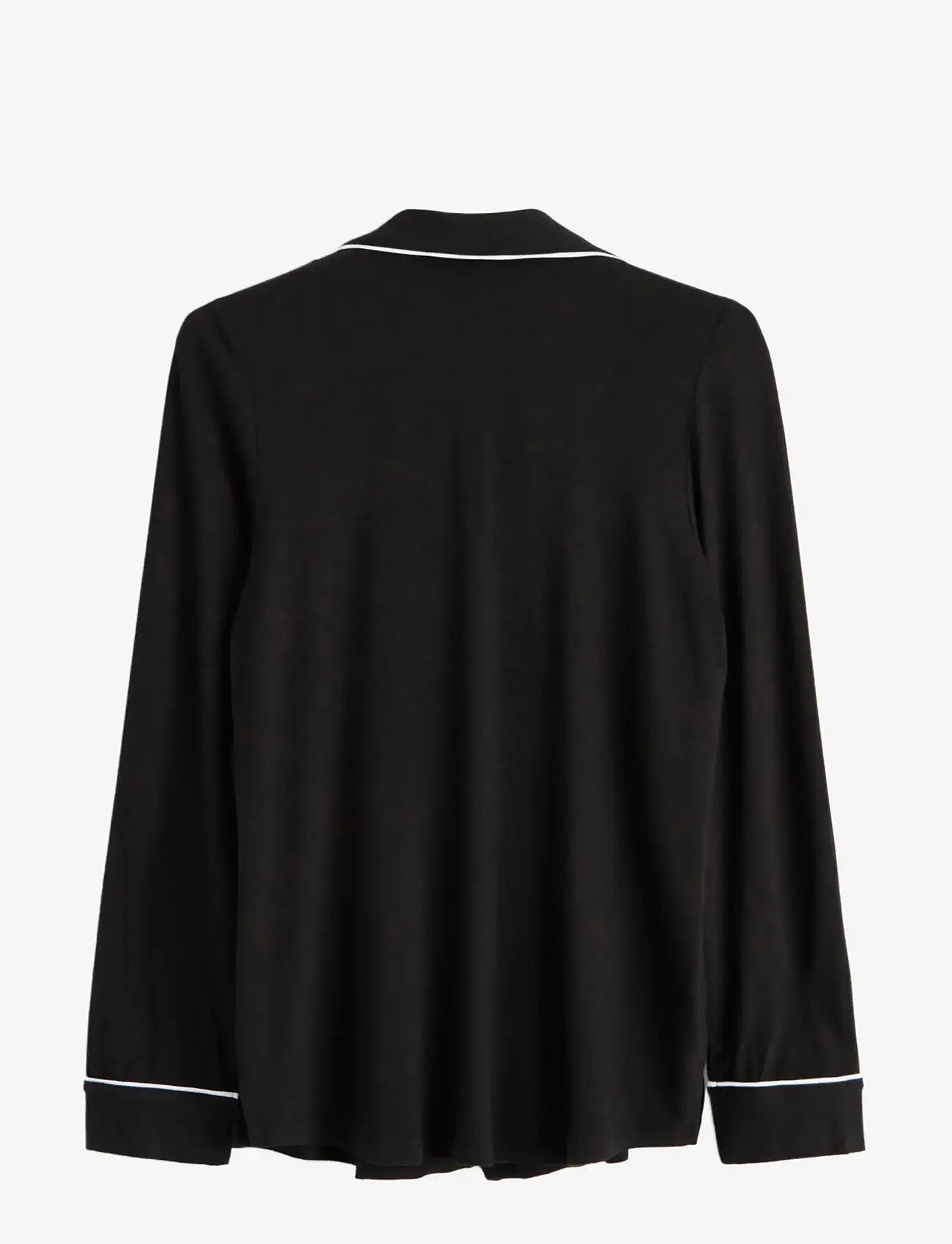 Lindex - Pyjama shirt in soft jersey - pysjoverdeler - black - 2