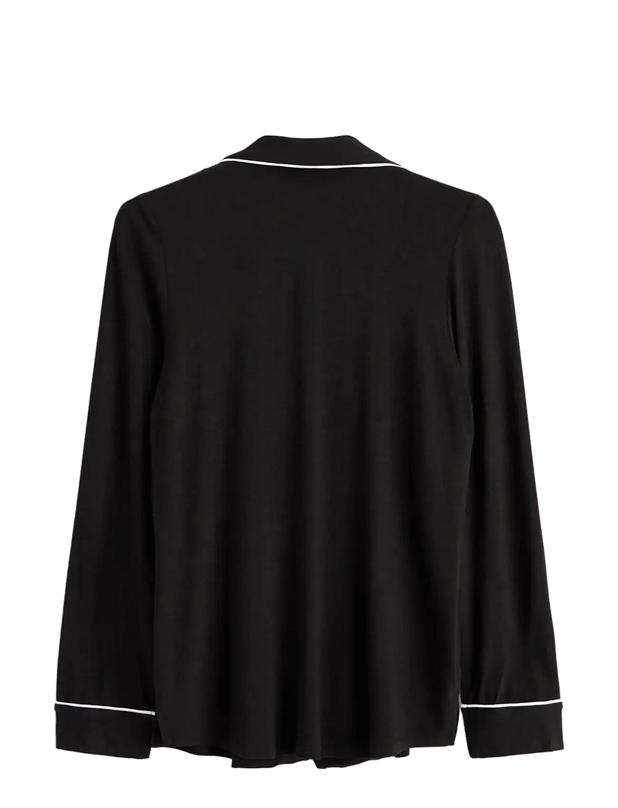 Lindex - Pyjama shirt in soft jersey - góry - black - 2