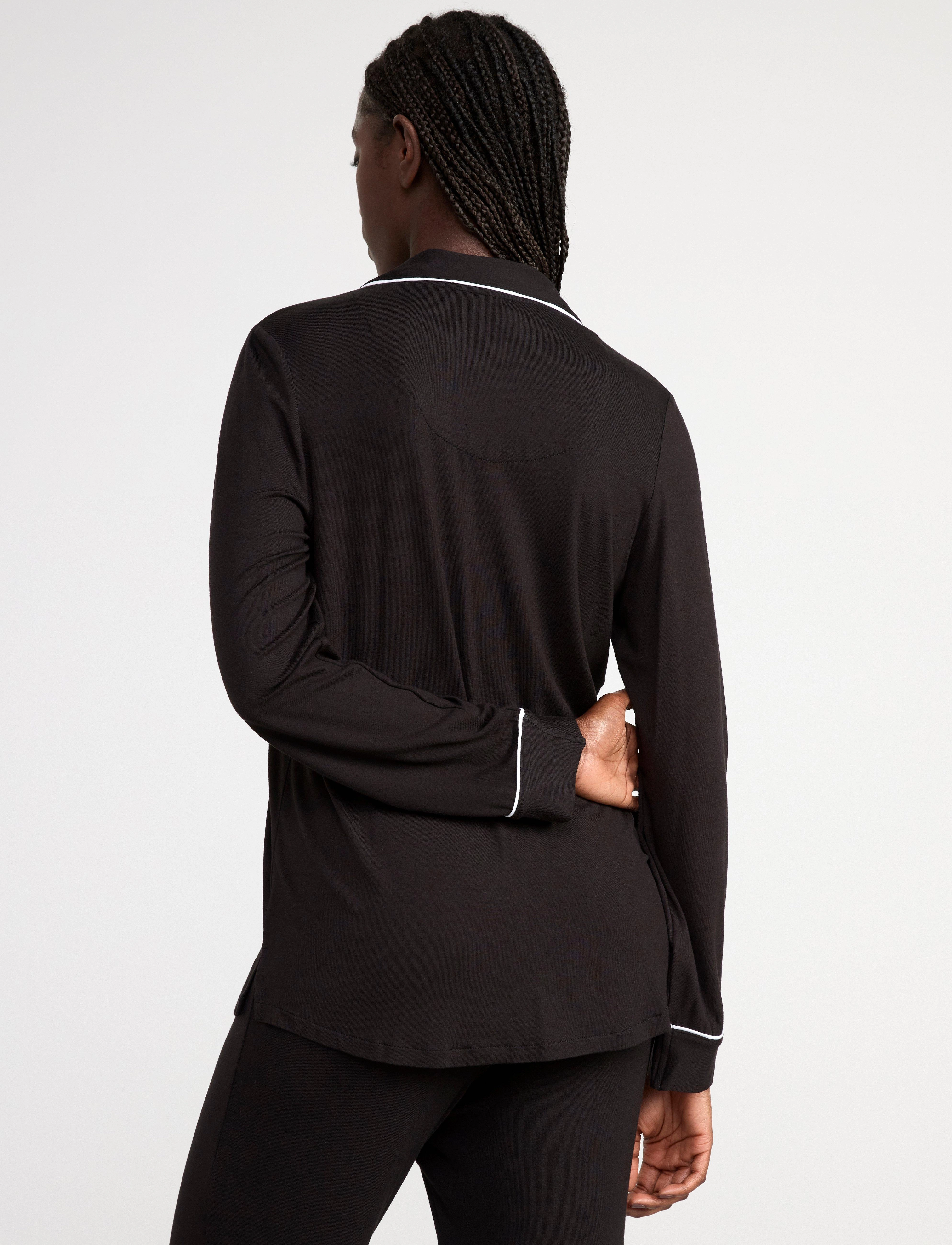 Lindex - Pyjama shirt in soft jersey - oberteile - black - 4