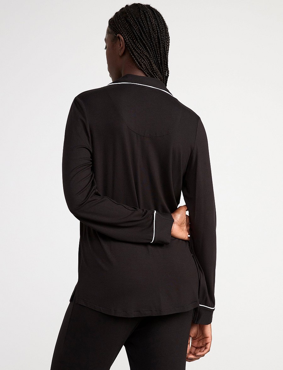 Lindex - Pyjama shirt in soft jersey - góry - black - 4