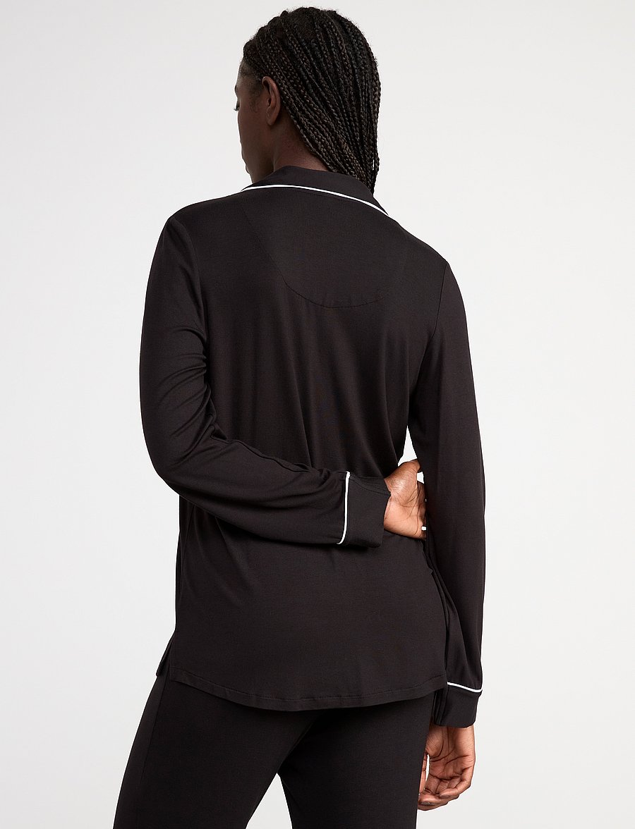 Lindex - Pyjama shirt in soft jersey - góry - black - 5