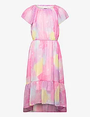 Lindex - Dress hi and low Chiffon AOP - sukienki eleganckie - pink - 0