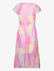 Lindex - Dress hi and low Chiffon AOP - vakarinės suknelės - pink - 1