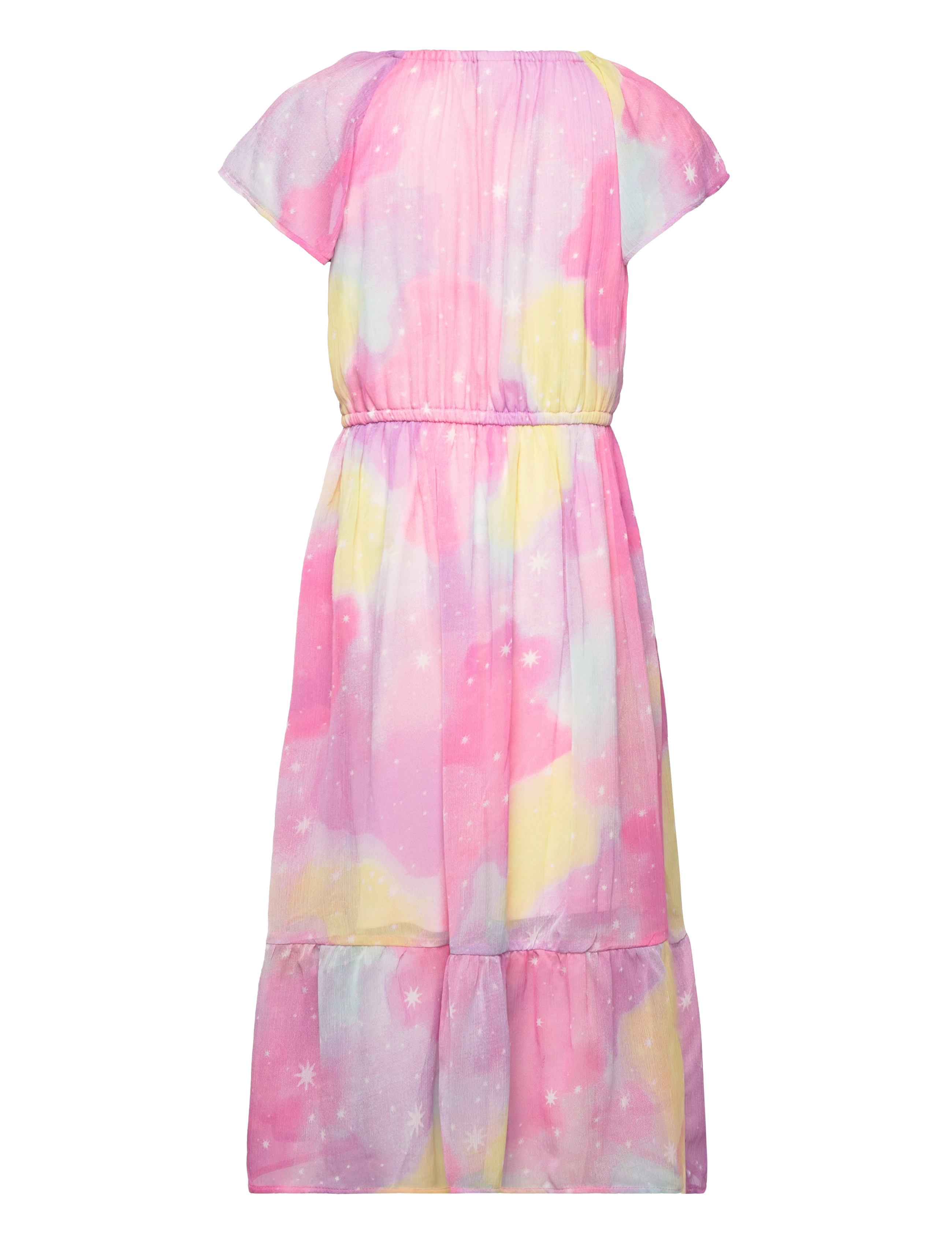 Lindex - Dress hi and low Chiffon AOP - festkjoler - pink - 2