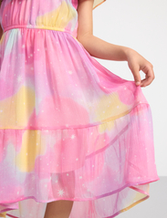 Lindex - Dress hi and low Chiffon AOP - sukienki eleganckie - pink - 3