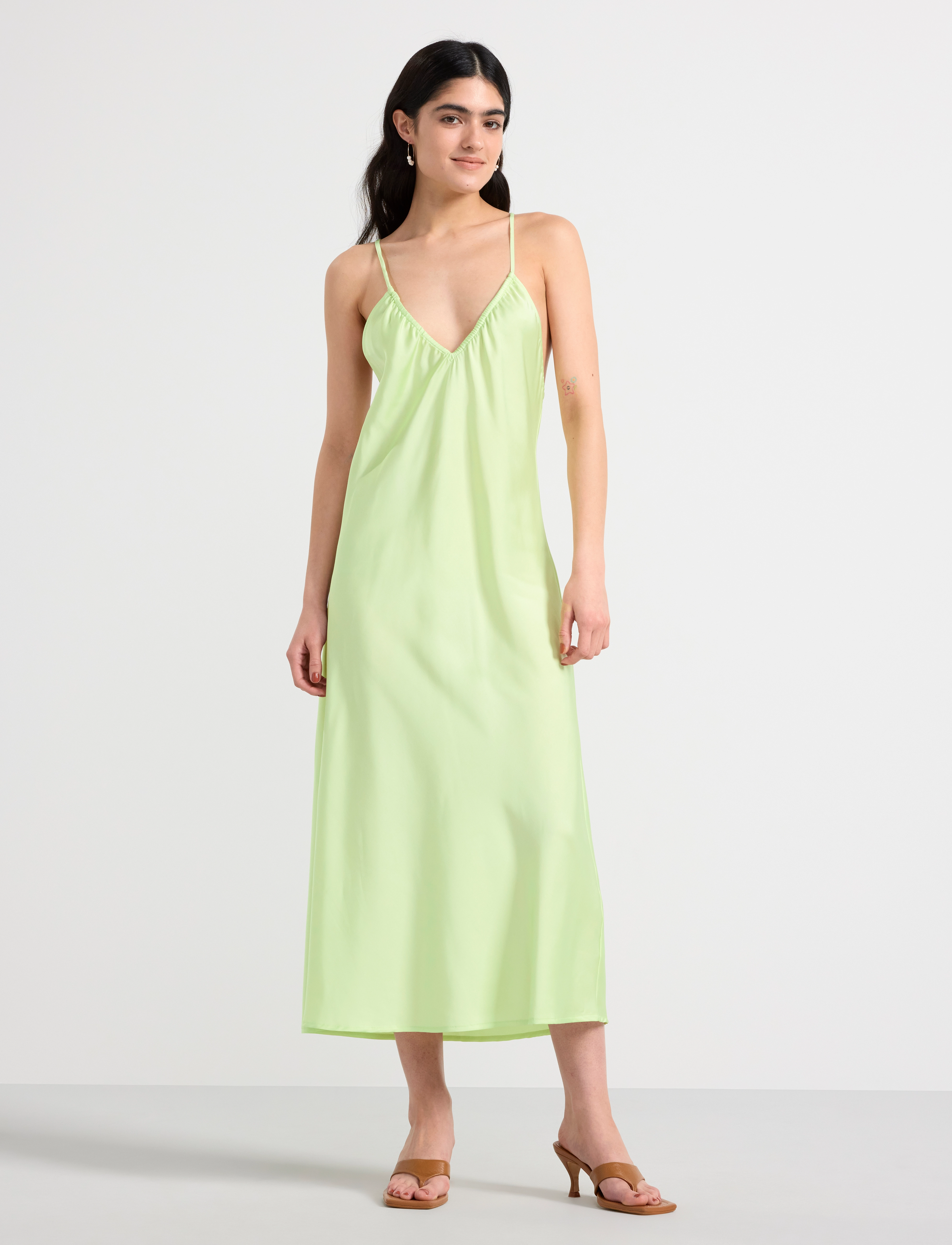 Lindex Dress Augusta - Slip kjoler - LIGHT GREEN / green