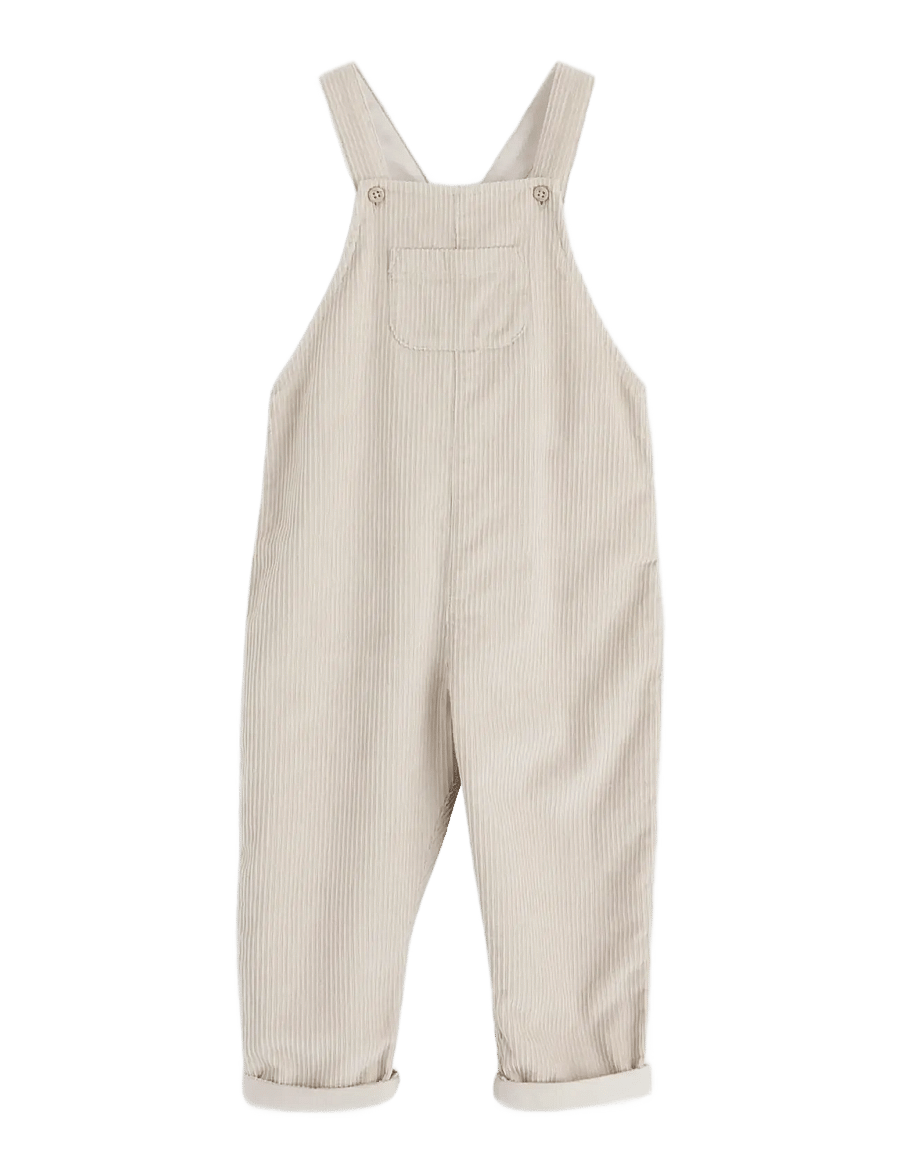 Lindex - Dungarees in corduroy - traksipüksid - light grey - 0