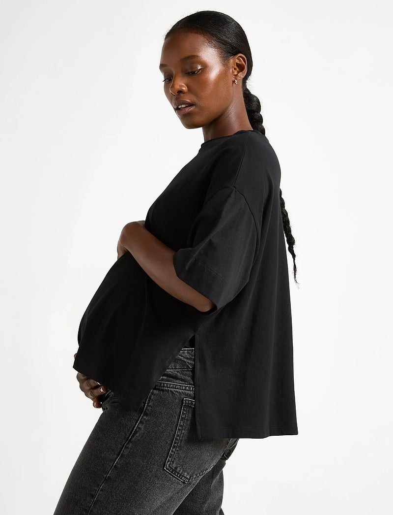 Lindex - Top Erica MOM - kortærmede skjorter - black - 0