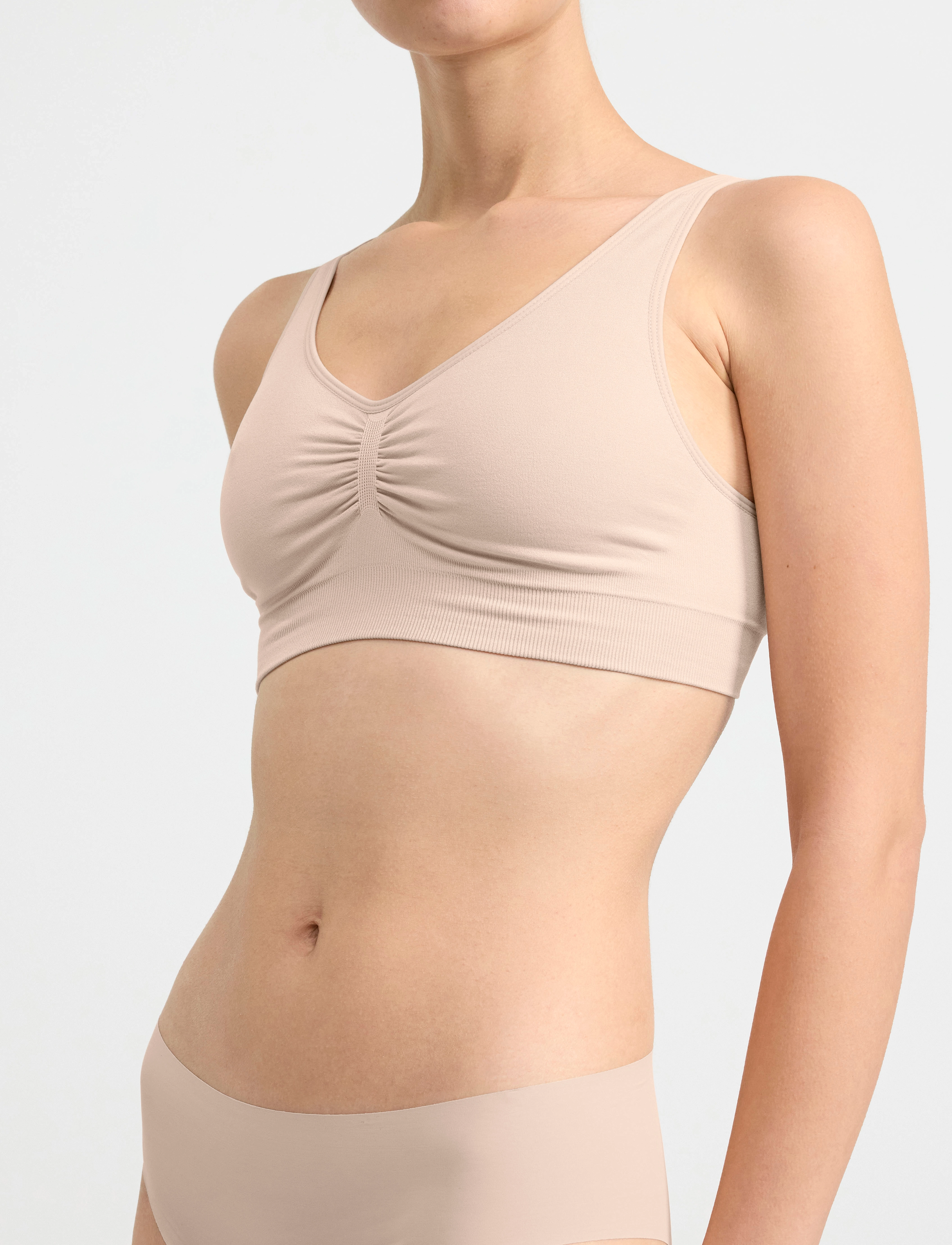 Lindex - Bra 2 pack Joy seamless top - beige - 2
