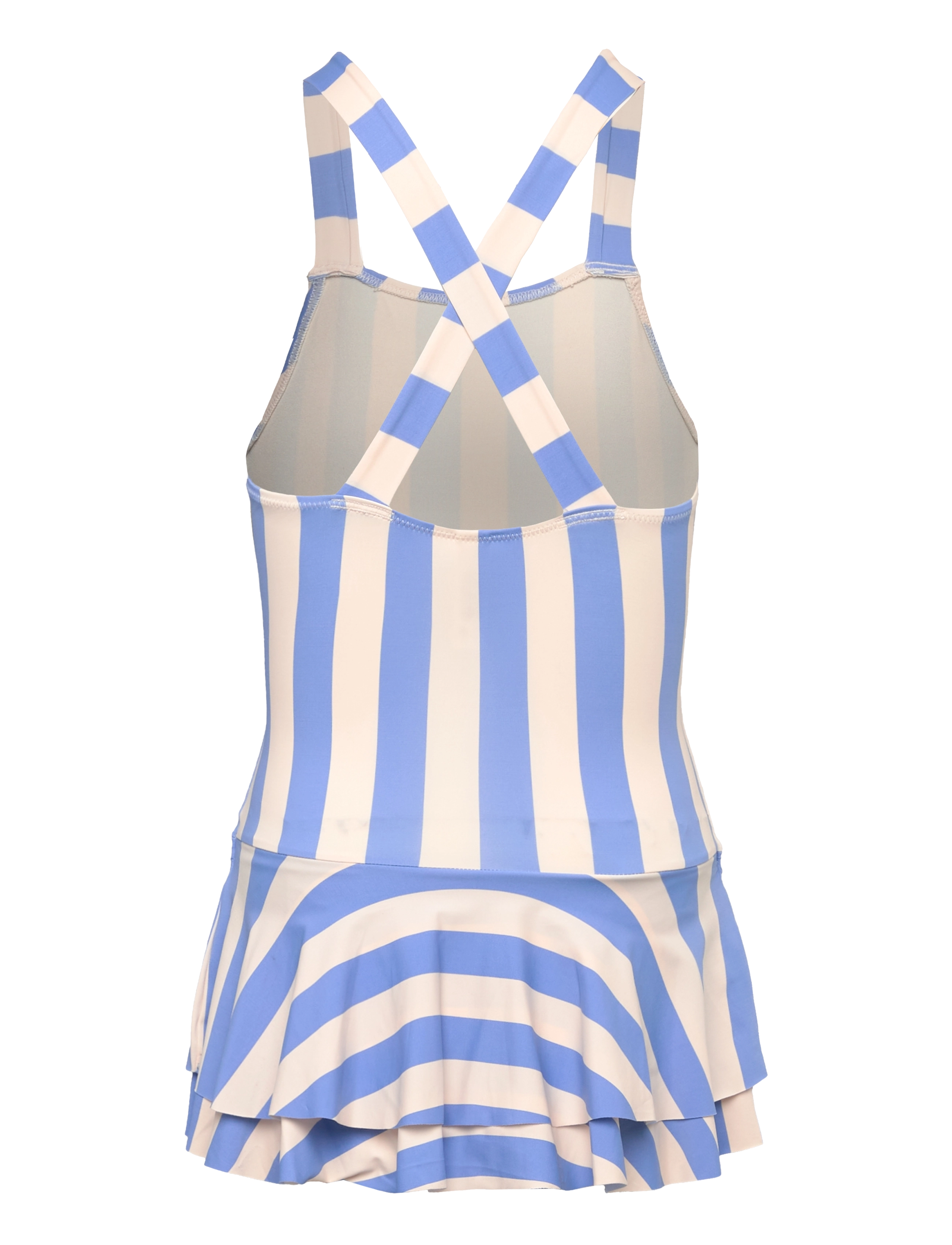 Lindex - Swimsuit SG melon with flounce - dusty blue - 1
