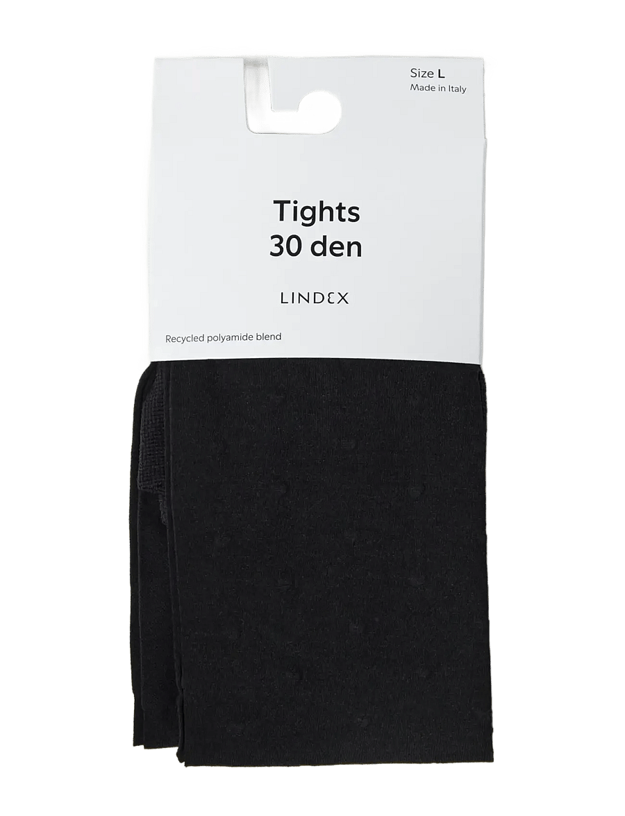 Lindex - 30 denier tights with hearts - besondere anlässe - black - 3