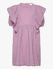 Lindex - Dress loose big frill doublewe - kortärmade vardagsklänningar - light dusty lilac - 0