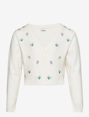 Cardigan flower embroidery - OFF WHITE