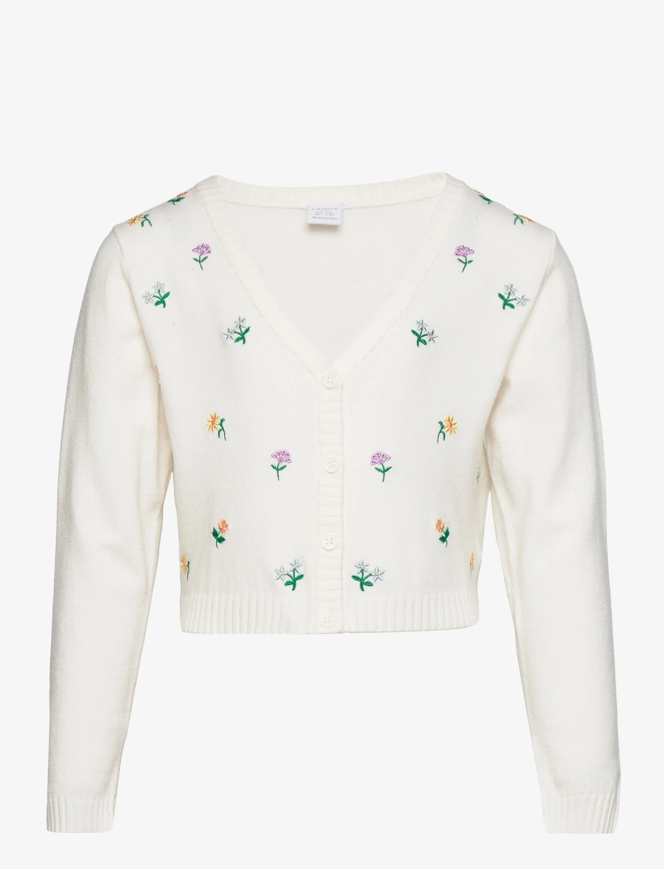 Lindex - Cardigan flower embroidery - neuletakit - off white - 1