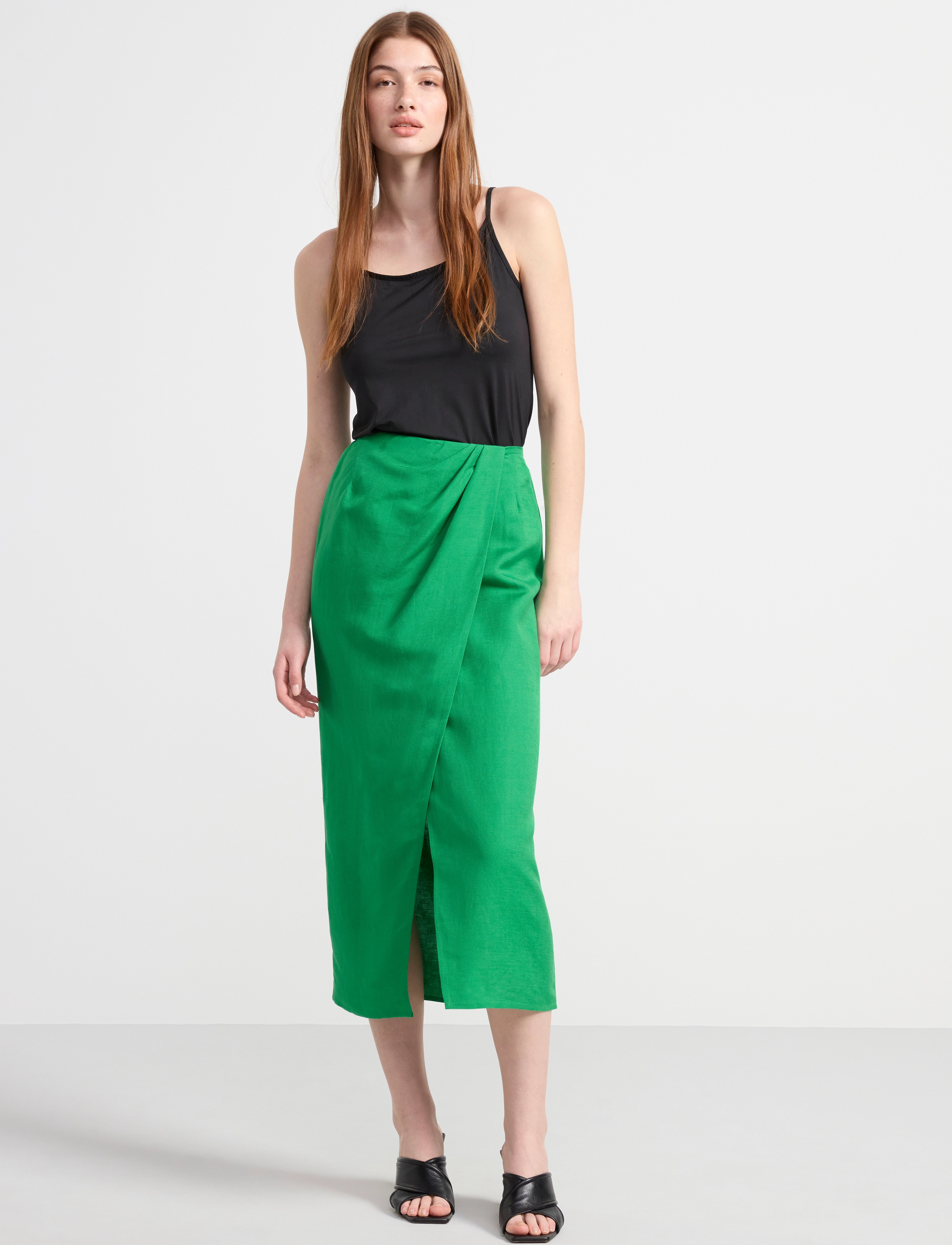 Lindex - Skirt Sofia - midi kjolar - green - 3